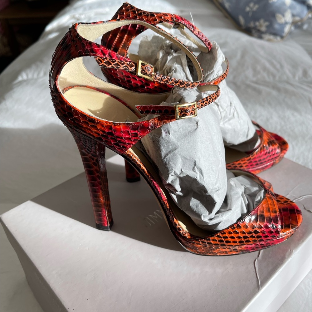 Jimmy Choo snake skin high heel
